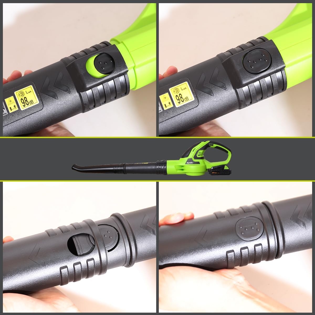 Accubladblazer 2,0 Ah | snellader | draadloze bladblazer voor tuin en gazon