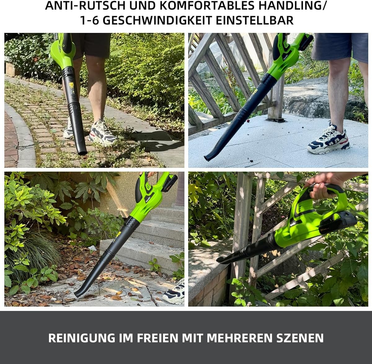 Accubladblazer 2,0 Ah | snellader | draadloze bladblazer voor tuin en gazon