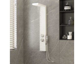 vidaXL Douchepaneelsysteem aluminium wit