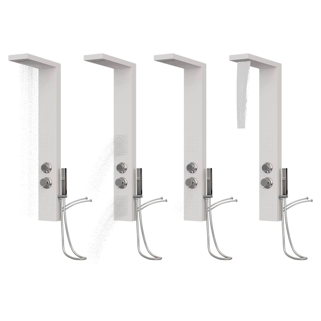 vidaXL Douchepaneelsysteem aluminium wit