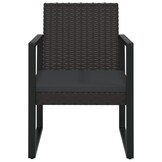 VidaXL Tuinstoel Poly Rattan Zwart met Kussen - 60% Korting