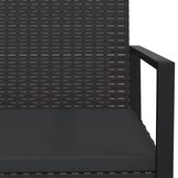 VidaXL Tuinstoel Poly Rattan Zwart met Kussen - 60% Korting