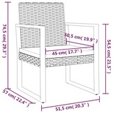 VidaXL Tuinstoel Poly Rattan Zwart met Kussen - 60% Korting