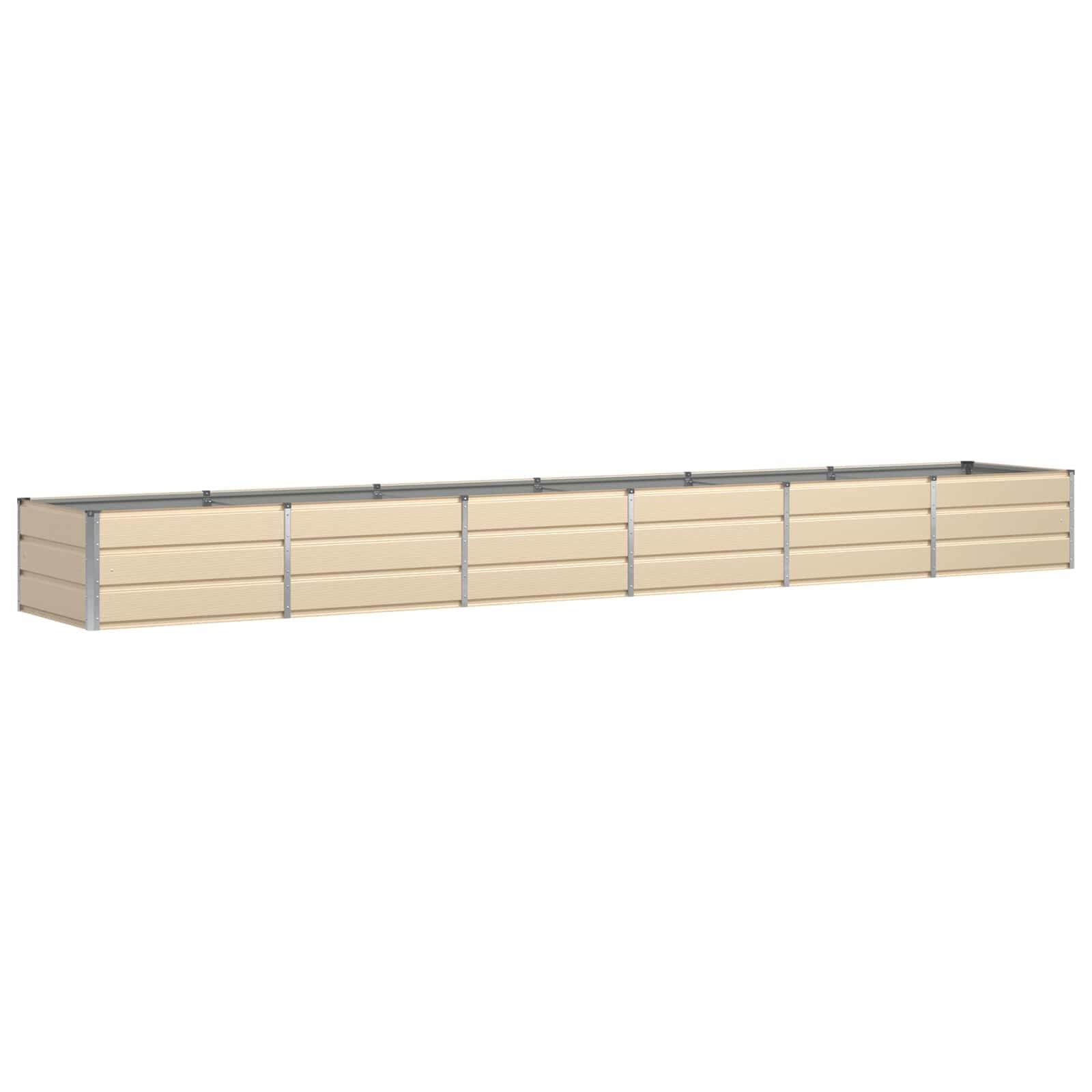 vidaXL Plantenbak Ivoor 480 x 80 x 45 cm Staal