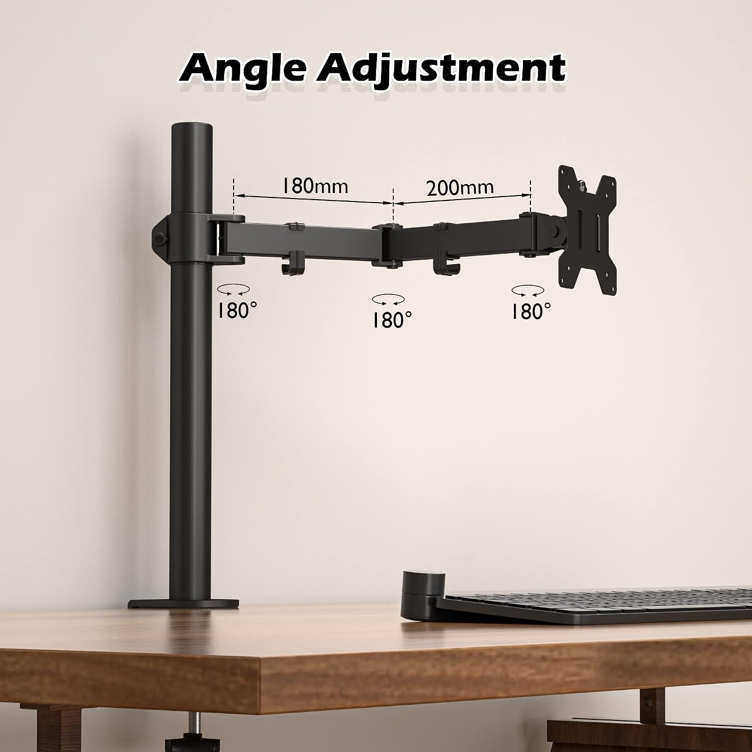 Monitorarm Zwart voor 1 Monitor 13-32 inch LED LCD tot 10 kg VESA - 59% Korting!