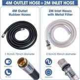 Diesel Transfer Pump with Auto Shut-Off Nozzle Hoses 12V 260W Electric Fuel Transfer Pump 45L/Min Oil Suction Pump With Copper Engine
