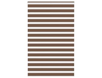 vidaXL Zebra rolgordijn 140x200 cm stofbreedte 135,9cm polyester bruin