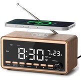 Digitale wekker met FM-radio, dubbele wekker, Bluetooth luidspreker, White Noise Machine, draadloos oplader, dimbare digitale klok - Geschenken voor mannen, verjaardagscadeau voor vrouwen, cadeau voor