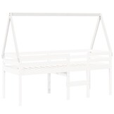 vidaXL Kinderbedhuisje 209x95,5x88 cm massief grenenhout wit