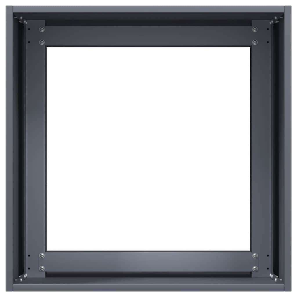 vidaXL Plantenbak 40x40x40 cm koudgewalst staal antracietkleurig