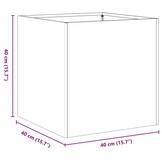 vidaXL Plantenbak 40x40x40 cm koudgewalst staal antracietkleurig
