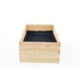Moestuinbak - kweekbak - 140x120x18 cm - hout - met gronddoek