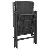 2x Stapelbare Tuinstoelen Poly Rattan Zwart (47% Korting)