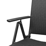 2x Stapelbare Tuinstoelen Poly Rattan Zwart (47% Korting)