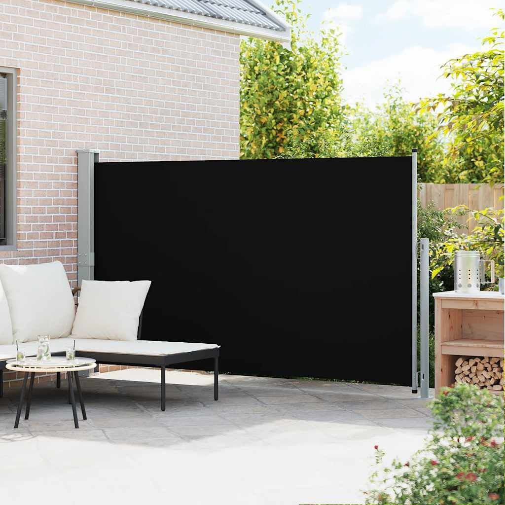 Uittrekbaar Tuinscherm 180x300 cm Zwart - Privacy & Windbescherming