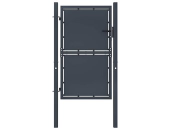 vidaXL Poort 100x125 cm staal antraciet