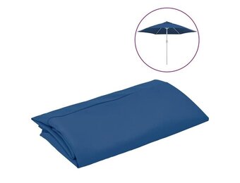 vidaXL Vervangingsdoek voor parasol 300 cm azuurblauw
