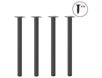 vidaXL Salontafelpoten 4 st 72-74 cm staal antraciet
