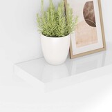 Zwevende Wandplank Hoogglans Wit 50x23x3.8 cm - 54% Korting!