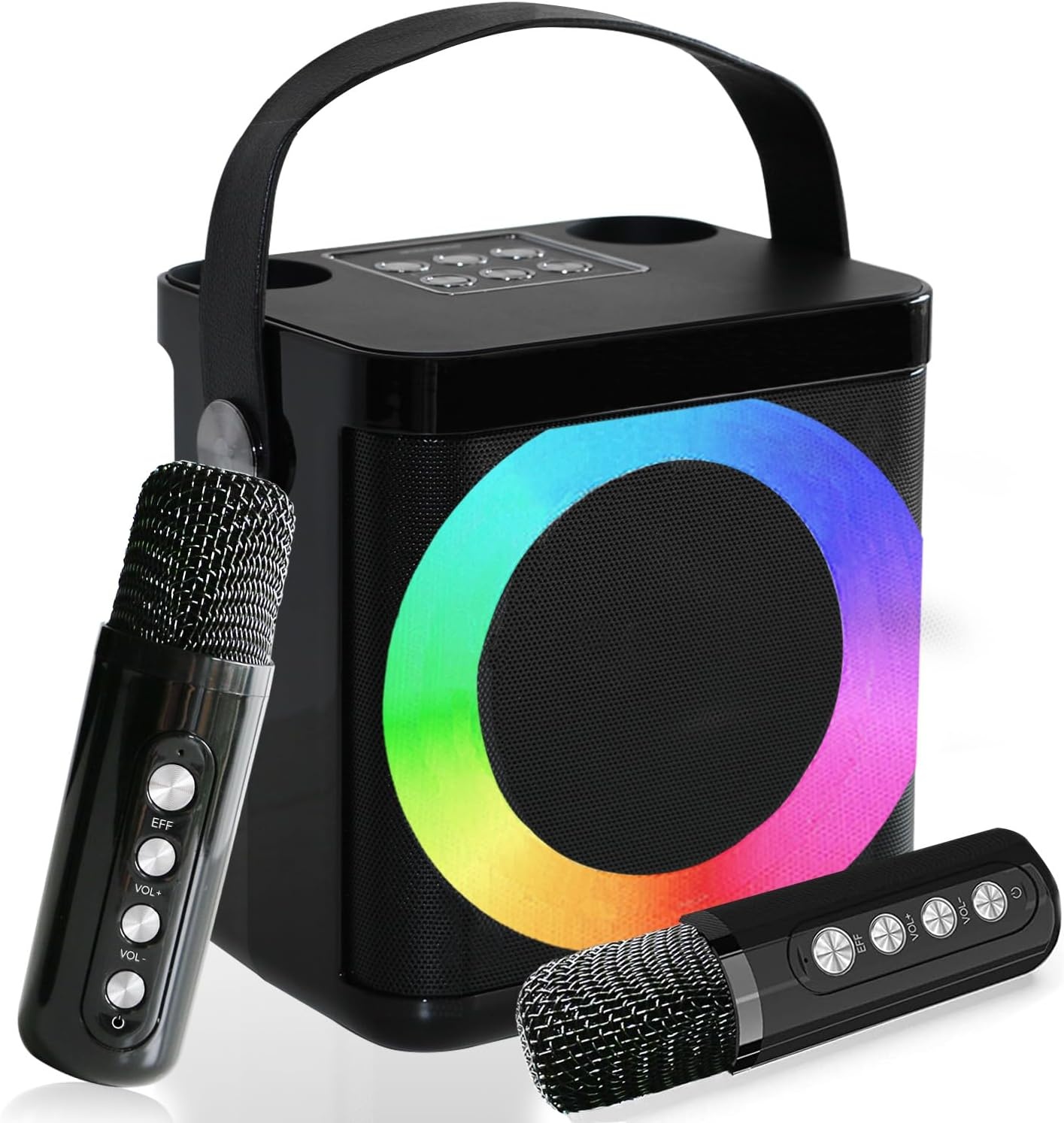 Draagbare Karaoke Machine Zwart 57% Korting - 2 Microfoons