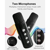 Draagbare Karaoke Machine Zwart 57% Korting - 2 Microfoons