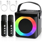 Draagbare Karaoke Machine Zwart 57% Korting - 2 Microfoons