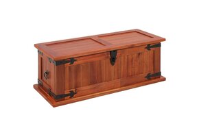vidaXL Opbergkist Massief Acaciahout - 60x25x22 cm - 51% Korting!