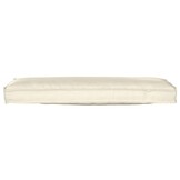 vidaXL Palletkussen voor bank Crème 120 x 40 x 8 cm Oxford stof