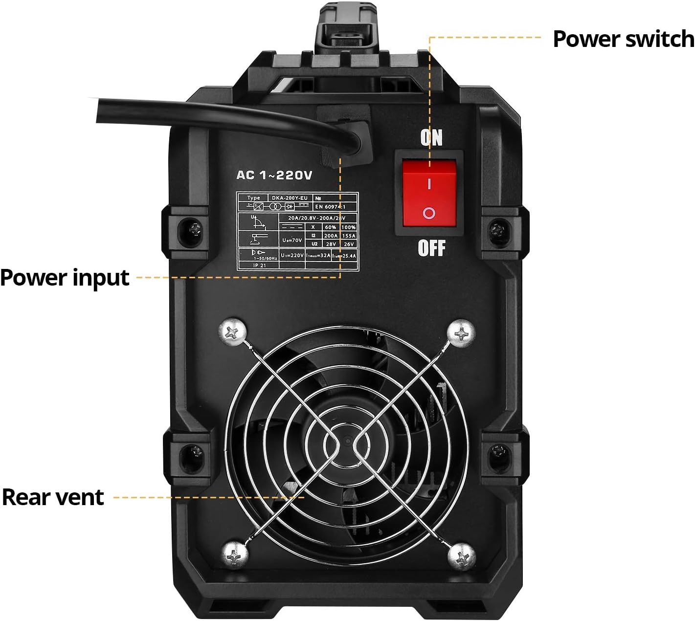 DEKO 200A MMA Lasapparaat - Inverter Booglasser 135A-MMA