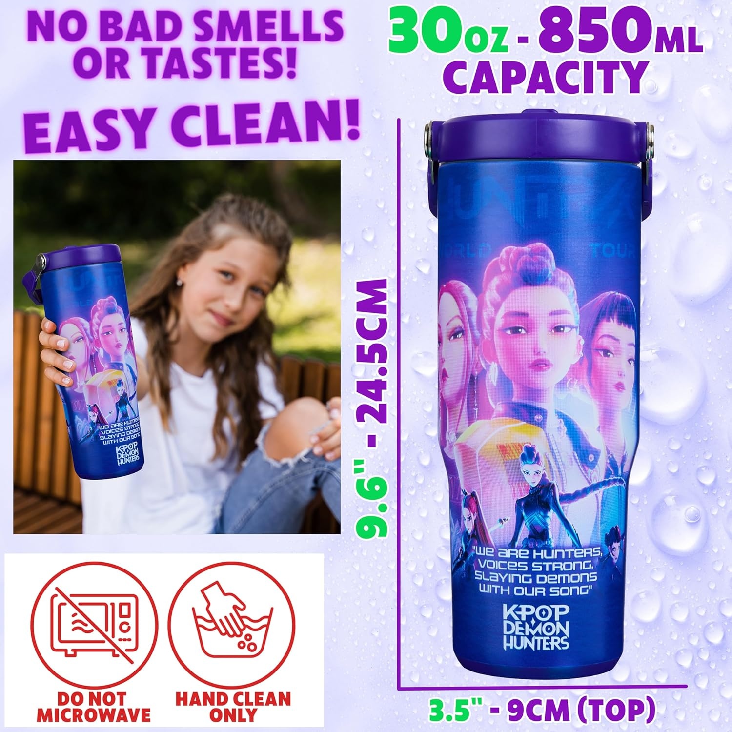 KPop Demon Hunters RVS Drinkbeker 850ml - 58% Korting