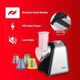 Elektrische Groentesnijder 4-in-1 - 200W RVS - 56% Korting