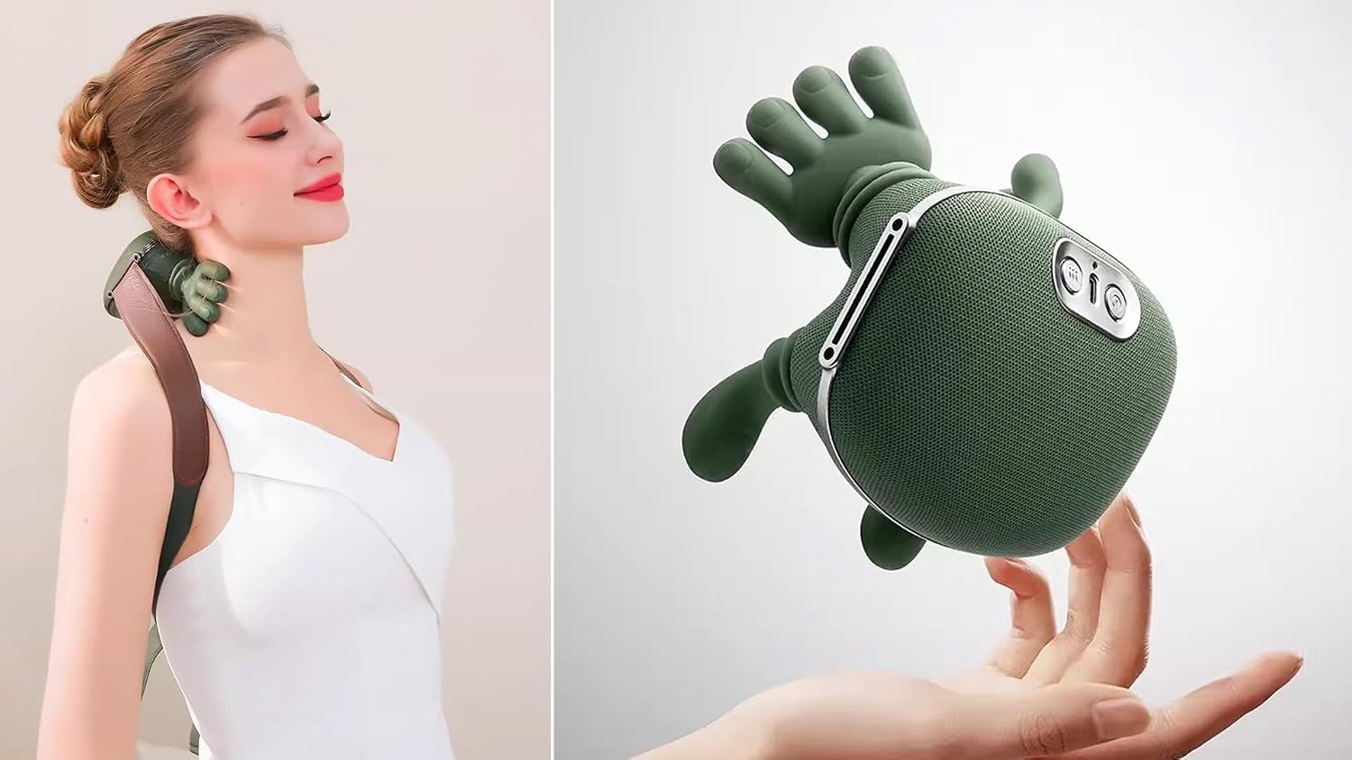 Massager Neck Massager, Neck Massage Shoulder, Shiatsu Neck Massager Wireless, Electric Back Massager, Shiatsu Massage for Neck, 3 Massage Settings and 2 Heat Settings, Neck Massager