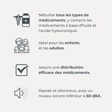 Nuvita 5023 Nébuliseur à Piston pour Thérapie Respiratoire Efficace - Haute Performance, Faible Bruit, Compatibilité avec Tous les Médicament