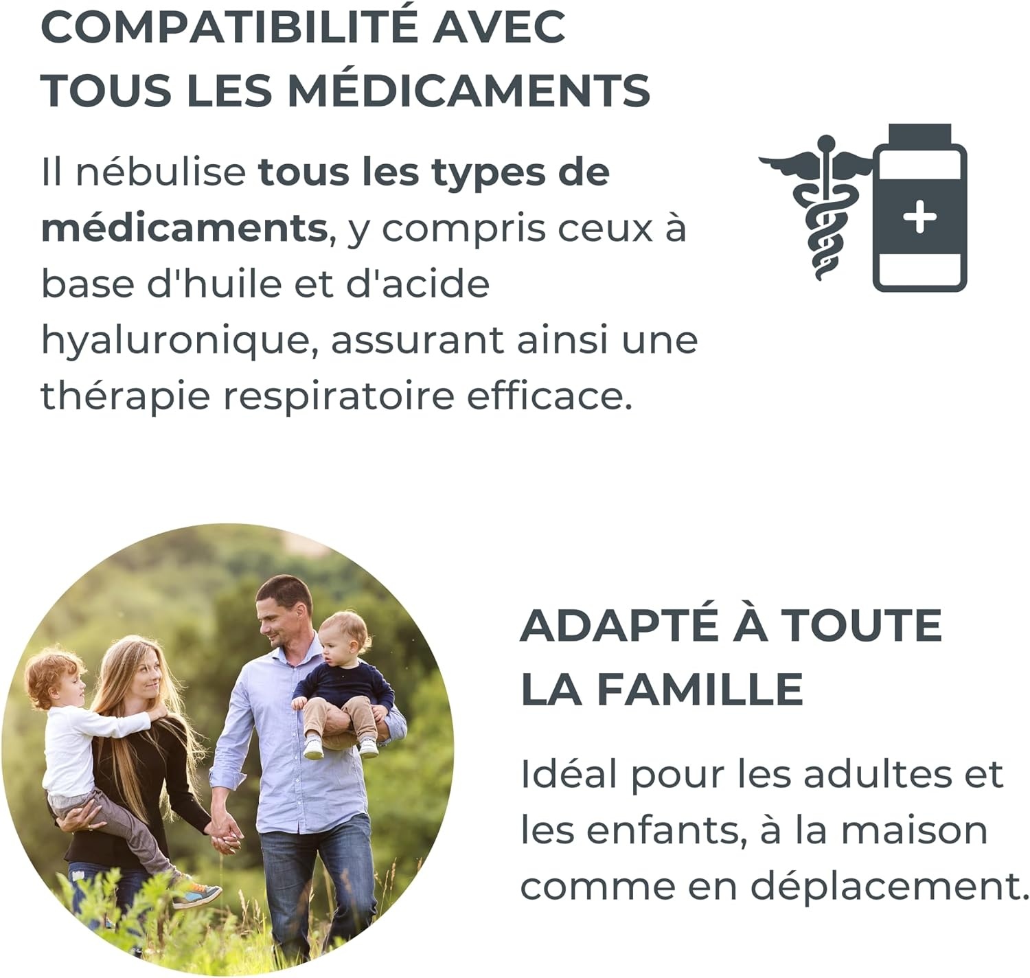Nuvita 5023 Nébuliseur à Piston pour Thérapie Respiratoire Efficace - Haute Performance, Faible Bruit, Compatibilité avec Tous les Médicament