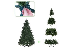 Kunstkerstboom 150cm Groen - Hoge Naalddichtheid met Plastic Voet (37% Korting)