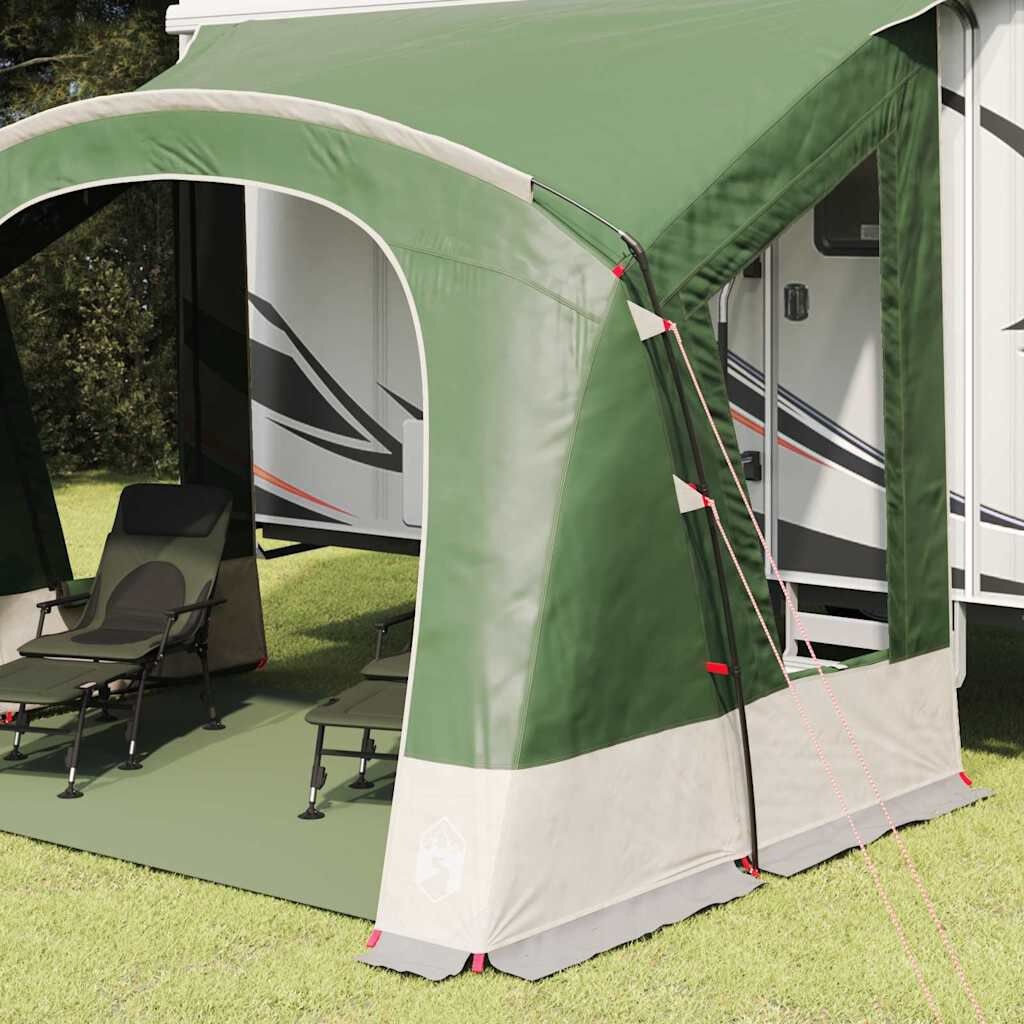 VidaXL Caravan Tent met Dak - Groen 252x245x245 cm (34% Korting)