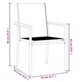 vidaXL Tuinstoelen Set Zwart - 34% Korting