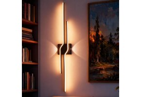 LED Wandlamp Zwart 100cm 25W - 3 Kleuren Licht