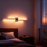 LED Wandlamp Zwart 100cm 25W - 3 Kleuren Licht, 58% Korting