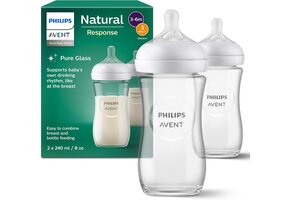 Glazen Babyfles Natural Response 240ml (2 stuks) - 38% Korting