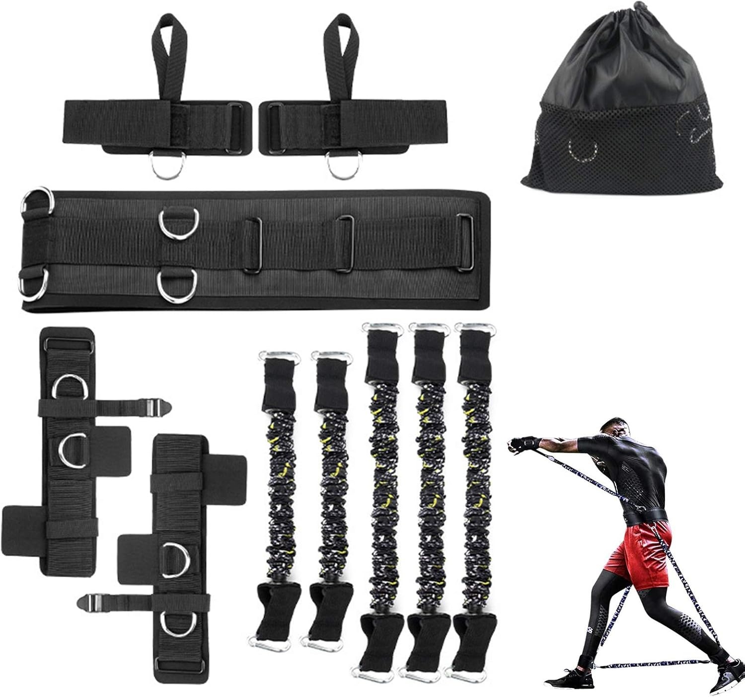 Bokstrainingsbanden Set - Fitness & Krachttraining met 5 Weerstandsbanden - 59% Korting