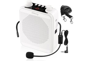 Draagbare Spraakversterker met Microfoon - 30W - Wit - 42% Korting