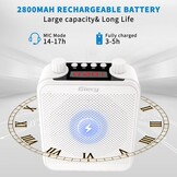 Draagbare Spraakversterker met Microfoon & Bluetooth | Wit | 29% Korting