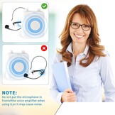 Draagbare Spraakversterker met Microfoon & Bluetooth | Wit | 29% Korting