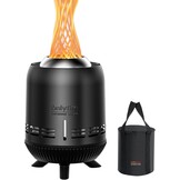 Onlyfire Mini Vuurschaal Outdoor 15x24cm, Rookarme Vuurschaal voor de Tuin, Tafelhaard met Opbergtas voor Balkon en Camping, voor Pellets/Hout, Roestvrij Staal, Zwart