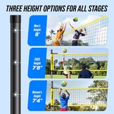 Mobiele Volleybal Set - Tuin & Outdoor - Verstelbaar met Accessoires - 34% Korting