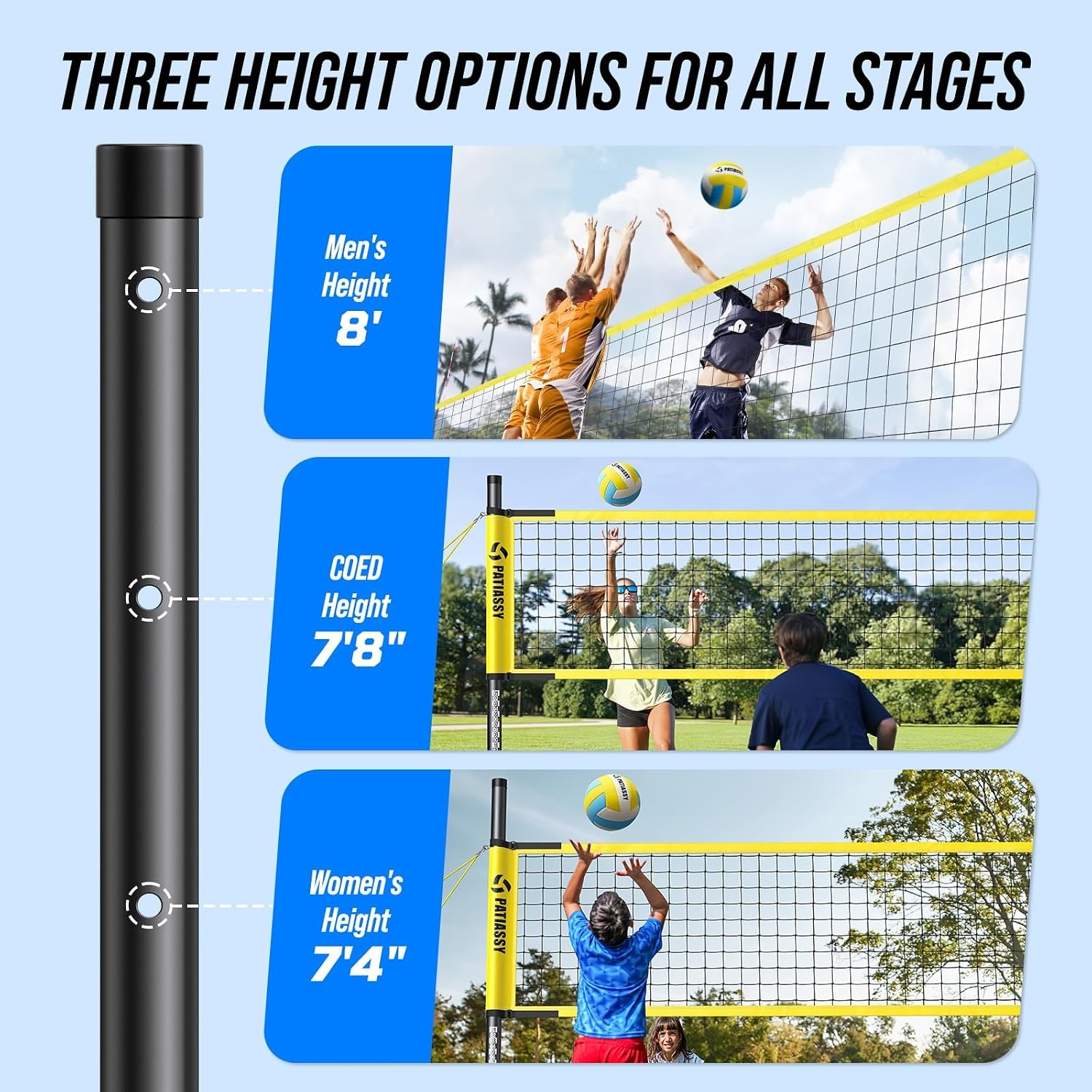 Mobiele Volleybal Set - Tuin & Outdoor - Verstelbaar met Accessoires - 34% Korting
