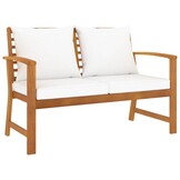 Houten Tuinbank 120cm Acaciahout met Kussen - 54% Korting!