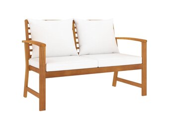 Houten Tuinbank 120cm Acaciahout met Kussen - 54% Korting!