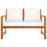 Houten Tuinbank 120cm Acaciahout met Kussen - 54% Korting!